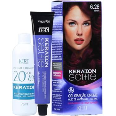 Imagem de Keraton Coloração Permanente Em Creme Para Cabelos Com Cistina E Óleo De Macadâmia Selfie 50G Nº 6.26 Marsala