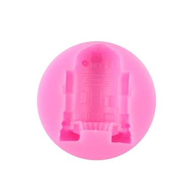 Imagem de Molde de silicone em forma de robô de desenho animado - Bolo em forma de robô decora moldes - Molde de chocolate em forma de robô - 1 peça