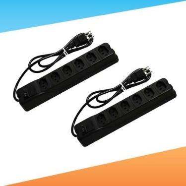 Imagem de Filtro de Linha 6 Tomadas 10A Tripolar par Computador Notebook Eletrôn