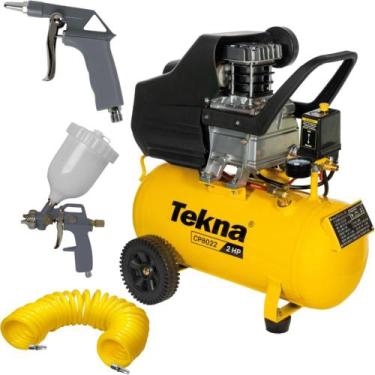 Imagem de Compressor de Ar 2,0 HP 20 Litros 8,0 PÉS com Kit Multiuso CP8022 TEKN