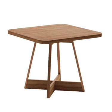 Imagem de Mesa de Jantar Quadrada 90 cm Átria 1593 Carraro Nogal/Rose, Nogal