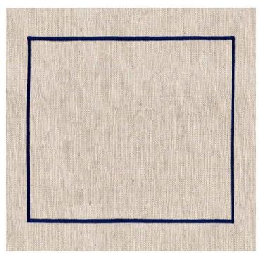 Imagem de Jogo Americano Linho Off C/ Bordado Marinho  - Decortextil