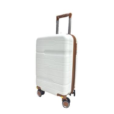 Imagem de Mala De Bordo 10Kg Polipropileno Inquebrável Branca - Ultra Leve