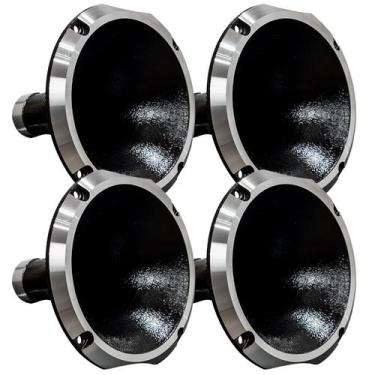 Imagem de Kit 4 Corneta Boca Cone Rosca Alumínio Jarrão Caneca Preto - Oestesom