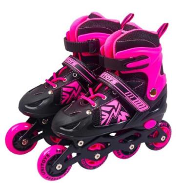 Imagem de Patins Infantil 4 Rodas Inline Varios Tamanhos e Cores - UNITOYS - 789
