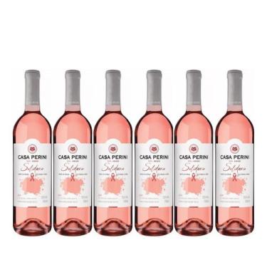 Imagem de Vinho Rose Seco Casa Perini Solidario Merlot 750ml Caixa 6un