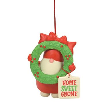 Imagem de Department 56 Ornamento de pendurar guirlanda de gnomo doce para casa Snowpinions, 8 cm, multicolorido