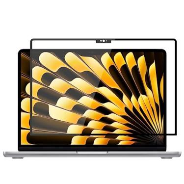 Imagem de Protetor de tela removível ANTOGOO V de vidro temperado para Apple MacBook Air 2023-2025 15,3 polegadas M2/M3/M4 Chip, dureza 9H, sem bolhas ou linhas, antiarranhões, anti-impressões digitais
