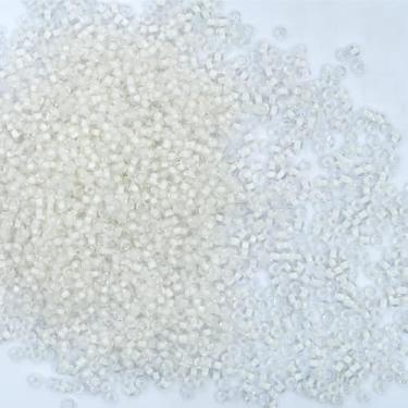Imagem de Grânulos de semente brancos 6/0, 2000 peças de contas de pônei a granel para fazer pulseiras, contas de vidro de 4 mm, contas espaçadoras para pulseira de amizade, colar, brinco, presentes fazendo
