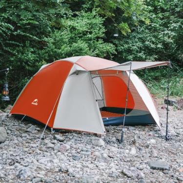 Imagem de Naturehike Barraca de acampamento, barraca para 2 pessoas, camada dupla, configuração instantânea fácil, impermeável PU2000 mm, resistência ao vento de 80 km/h, FPS 50+, barraca externa para
