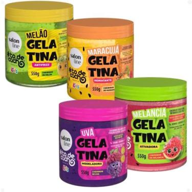 Imagem de Kit Salon Line Kids 4 Gelatina: Melão, Maracujá, Uva e Melancia