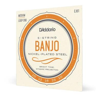 Imagem de Encordoamento para banjo 5 cordas d'addario ej61 medio