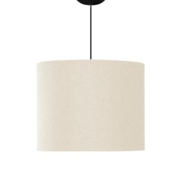 Imagem de Lustre Pendentre De Linho Iluminação Sala Quarto Luxo - Jac Decor