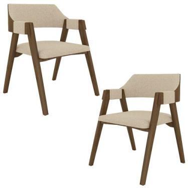 Imagem de Kit 2 Cadeiras Sala de Jantar e Jogos Carteados Madeira Maciça Poker L