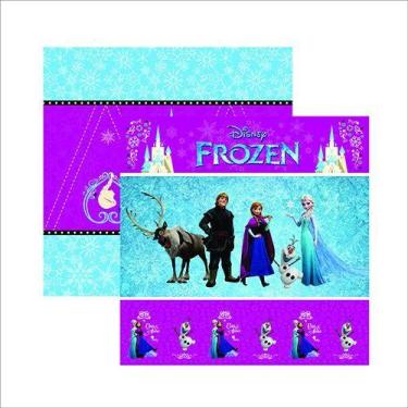 Imagem de Papel Scrap Festa Disney Frozen 1 CenÁRio E Bandeirolas Sdfd042 - Toke
