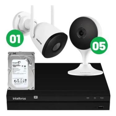 Imagem de Kit Cftv Wi-fi 5 IMX E 1 IM5 S C/ Hd 500gb Nvd 8ch Intelbras