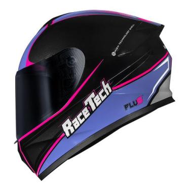 Imagem de Capacete Race Tech Hit Plus Preto e Roxo, 56