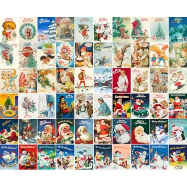 Imagem de PIXILUV Pacote com 60 pequenos cartões de felicitações de Natal. Bonecos de neve alegres: personagens clássicos de Natal, momentos aconchegantes e alegria festiva em designs divertidos, pingente de