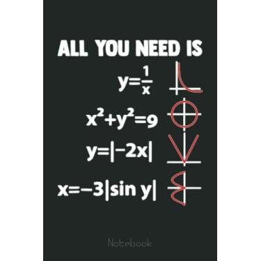 Imagem de Nerdy Math Equation Mathematics Science Geometry Graph Notebook Vintage: Graph Paper Notebook, Grid Paper for Math and Science Students, Quad Ruled 4x4 (110 Pages, 6x9)