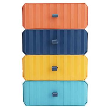 Imagem de Caixa de Armazenamento de Gaveta de 4 Pces, Organizadores e Armazenamento do Armário Dos Escaninhos de Armazenamento Dos Pp, Gavetas de Armazenamento Empilháveis ​​Dos