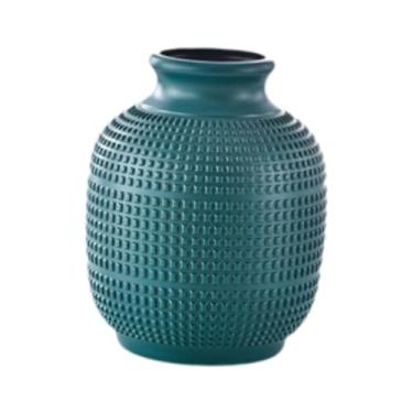 Imagem de IEUDNS Vaso de flor Vaso decorativo fácil de usar, peça central de mesa, ornamento de mesa para o gabinete de TV prateleira de entrada da sala de estar, Azul