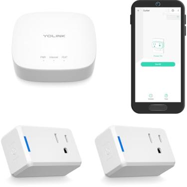 Imagem de YoLink Plug Mini, pacote com 2, tomada inteligente ultracompacta com proteção contra sobretemperatura e agendamento de precisão, alcance LoRa de 1/4 milha, Alexa, integração com o Google Assistant,