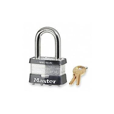 Imagem de Master Lock Cadeado externo 5DLF com chave, 1 pacote, prata