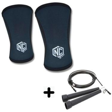 Imagem de Joelheira Nc Extreme Exercício Funcional Lpo 7mm + Corda Speed Rope Aç