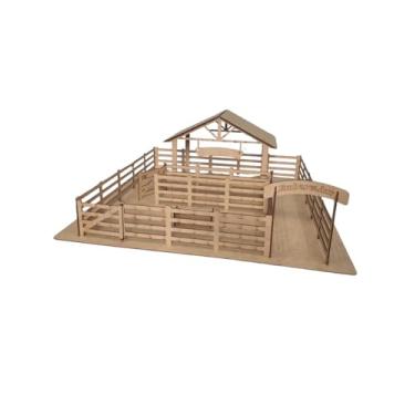 Imagem de Fazendinha Brinquedo De Encaixar Mdf C/Embarcador E Cocho