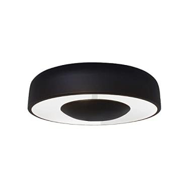 Imagem de Luminária Plafon Round Luz Indireta Med 40Cm 2 Lamp E27 Preto