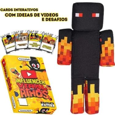 Imagem de Kit Youtuber Athos Boneco De Pelúcia E Jogo De Cartas Influencer Viral