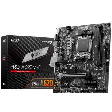 Imagem de Placa Mãe MSI A620M-E, AMD AM5, DDR5, Micro-ATX, Chipset AMD A620