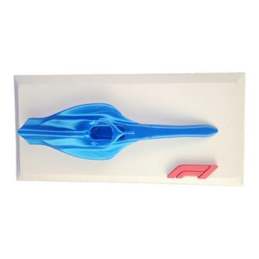 Imagem de Quadro Mini Cockpit Formula 1 F1 3d Parede Mesa (Azul e branco)
