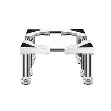 Imagem de Base de máquina de lavar para pés com suporte de móveis, base de máquina de lavar antiderrapante, base de geladeira, multifuncional, ajustável, suporte de lavadora e secadora, suporte para