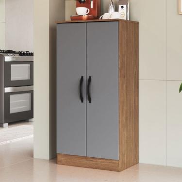 Imagem de Armário Multiuso Turim 2 Portas Freijo//Cinza - Irm Móveis