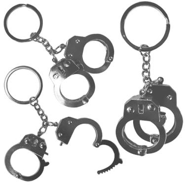 Imagem de Iconikal Chaveiro de metal mini punho de polegar, pacote com 3, Prata, Mini