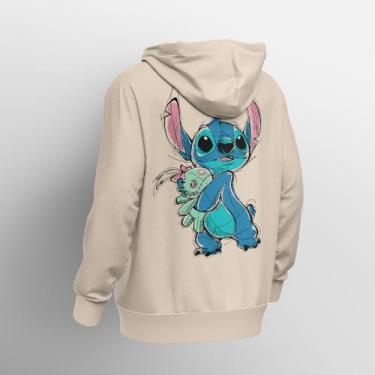 Imagem de Moletom Canguru Estampa Personalizada Stitch Desenho  - Lobo Sete , Be