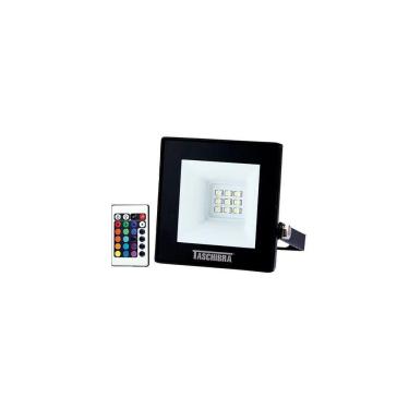 Imagem de Refletor Taschibra Tr Led Slim Rgb 10w Preto Bivolt Rgb 15030034-02