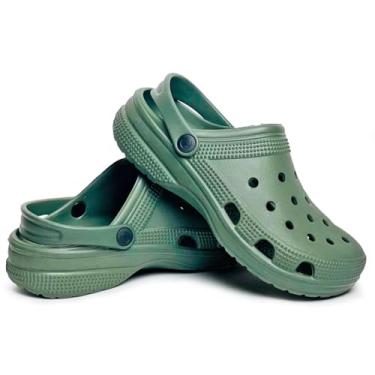 Imagem de Babuche Feminina Masculina Confotavel Croks Sandalia Papete Ortopédico Solado Em Eva (Verde Militar, BR, Adulto, Numérico, 37)