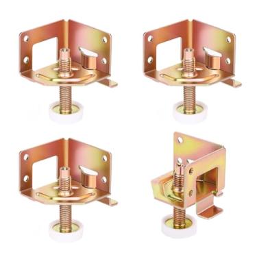 Imagem de MfhdgXAvs Pés de armário para uso pesado – Pernas ajustáveis de móveis para armários, bancada de trabalho, mesa 4 pacotes de niveladores antiderrapantes para suporte estável