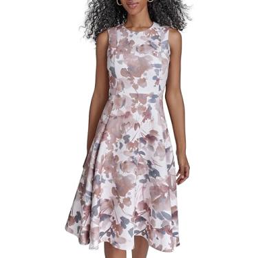 Imagem de Calvin Klein Vestido feminino floral sem mangas, Malas Multi, 36