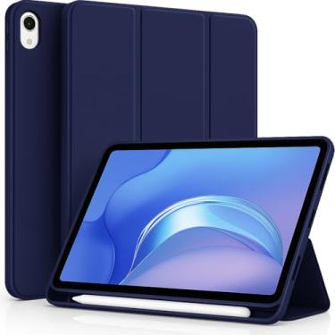 Imagem de Capa Case PREMIUM Anti Impacto com função sleep e suporte para iPad 10 10.9" e iPad 11 A16 2025 Com Compartimento Para Pencil Caneta Tampa Magnética (Azul Marinho)