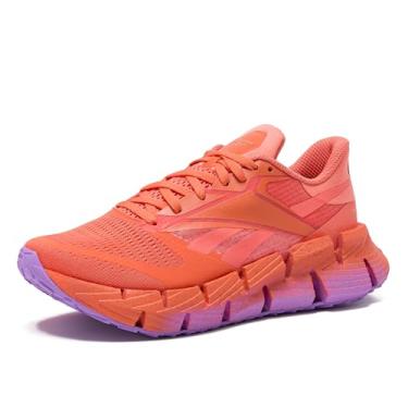 Imagem de Reebok Tênis de corrida feminino Floatzig, Coral/coral/roxo, 36