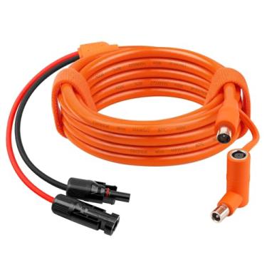 Imagem de XRDS -RF Cabo adaptador de painel solar para CC de 8 mm, 3 m, conector solar para cabo de extensão macho DC7909/8020, fio de cobre estanhado 12AWG + 14AWG compatível com estação de energia portátil