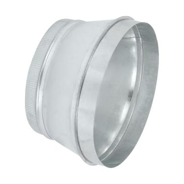 Imagem de PATIKIL Redutor de duto de 35,5 cm a 30,5 cm, redutor de duto de ar redondo de aço galvanizado, adaptador de aumentador de tubo crimpado, acoplamento de encaixe para HVAC, sistemas de ventilação