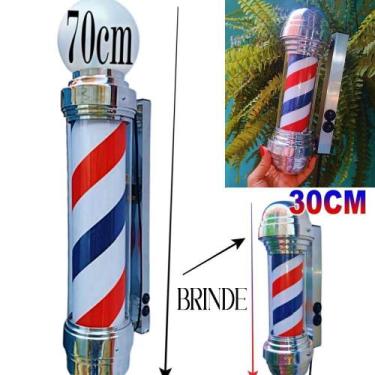 Imagem de Luminaria Barber Pole 70Cm+Mini 30Cm Voltagem 110V Giratório - Jr Pole