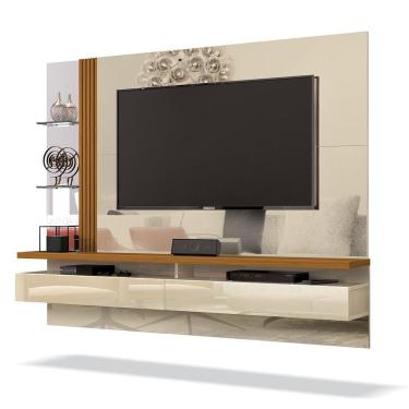 Imagem de Painel Para Tv De Até 60 Polegadas Em Mdp Murano Edn Off White E Cedro