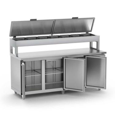 Imagem de Balcão De Serviço Refrigerado Condimentador 2,00 Metros Inox Bsrc2000 220v - Refrimate