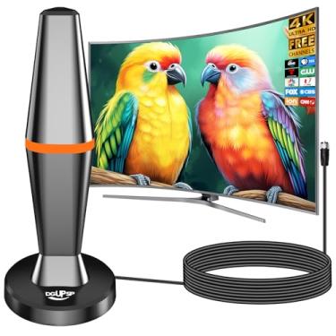 Imagem de DGUPSP Antena De Tv Digital Para Ambientes Internos Inteligentes Sem Cabo Com Recepção 360°, Base Magnética Forte, Canais Locais - Cabos 3 Metros Comprimento