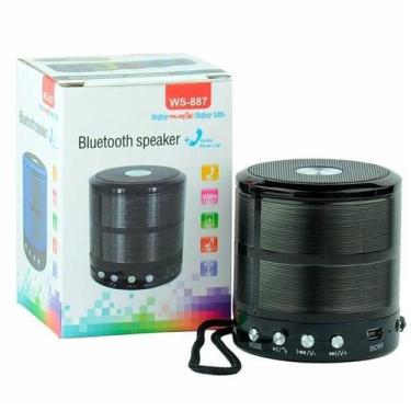 Imagem de Mini Caixa De Som Portátil 887 Bluetooth Mp3 Fm Sd Usb Preto - SHOPPIN